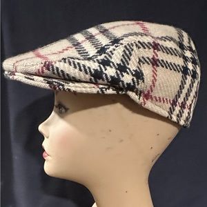 Burberry Wool Check Newsboy Cap